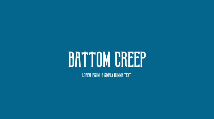 Battom Creep Font