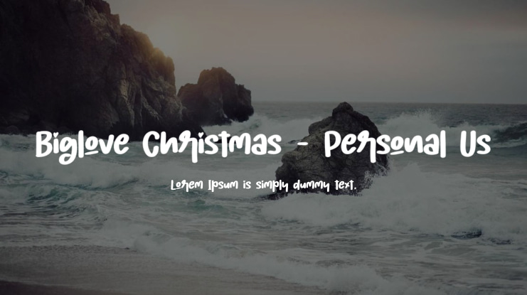 Biglove Christmas - Personal Us Font