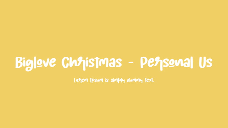 Biglove Christmas - Personal Us Font