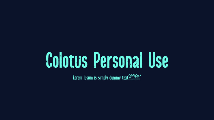 Colotus Personal Use Font