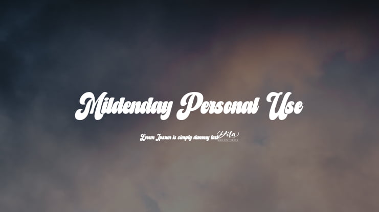 Mildenday Personal Use Font