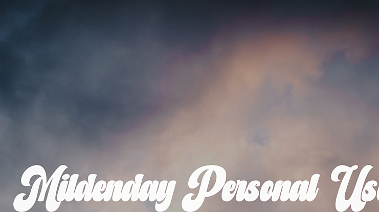 Mildenday Personal Use Font