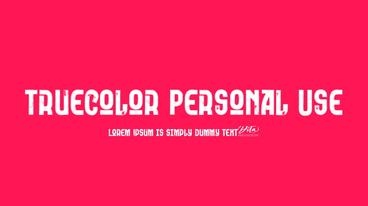 Truecolor Personal Use Font