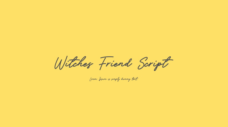 Witches Friend Script Font