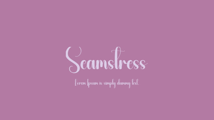 Seamstress Font