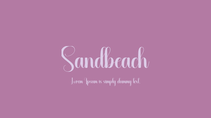 Sandbeach Font