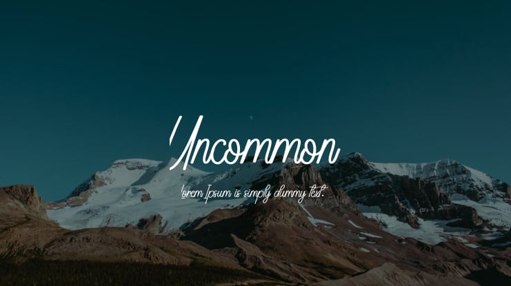 Uncommon Font