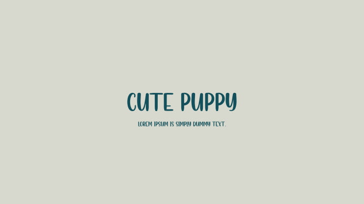 Cute Puppy Font