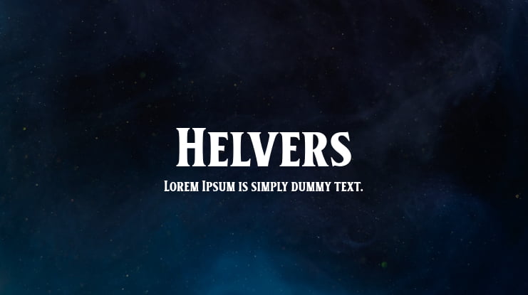 Helvers Font