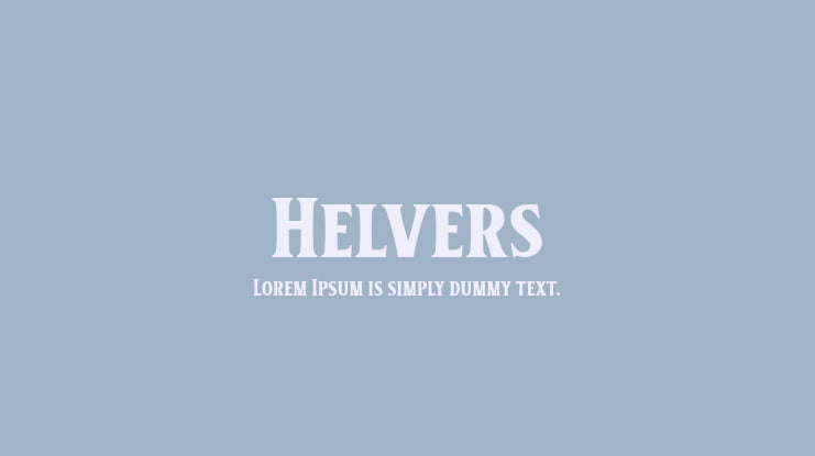 Helvers Font