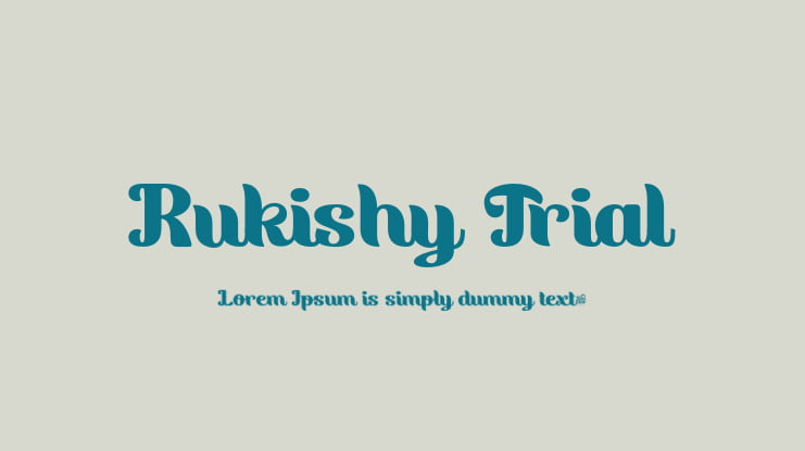 Rukishy Trial Font