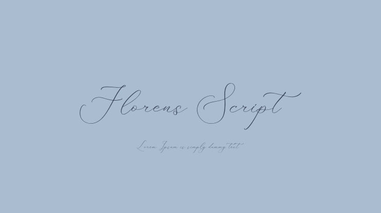Florens Script Font Family