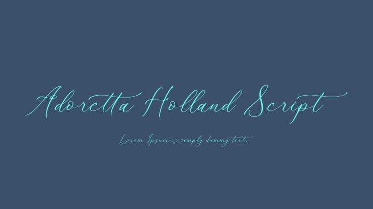 Adoretta Holland Script Font Family