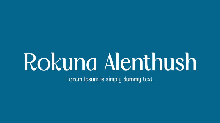 Rokuna Alenthush Font Family