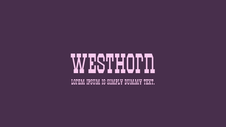 Westhorn Font Family