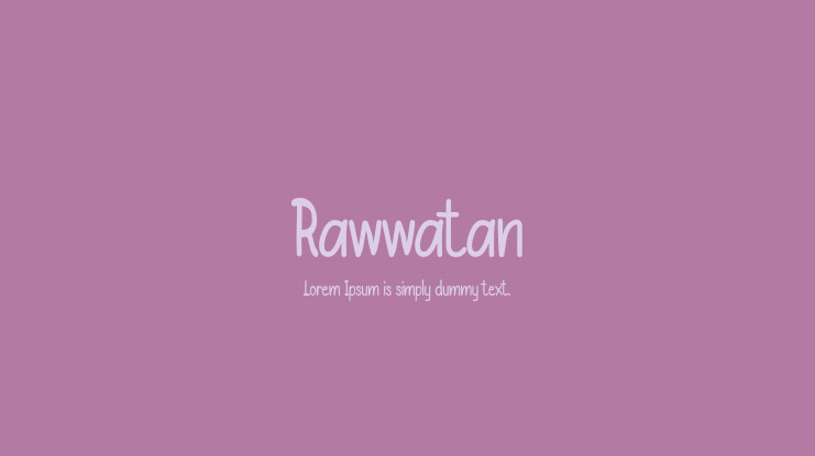 Rawwatan Font