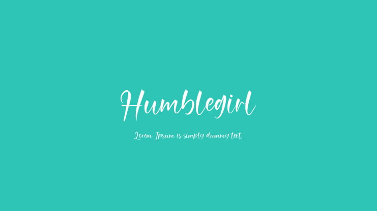 Humblegirl Font