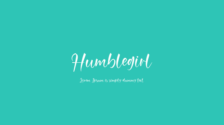 Humblegirl Font