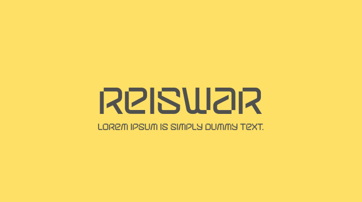 Reiswar Font