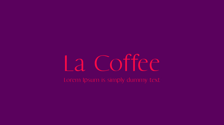 La Coffee Font