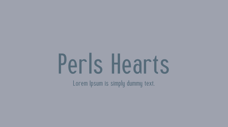 Perls Hearts Font