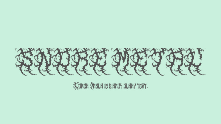 SNORE METAL Font