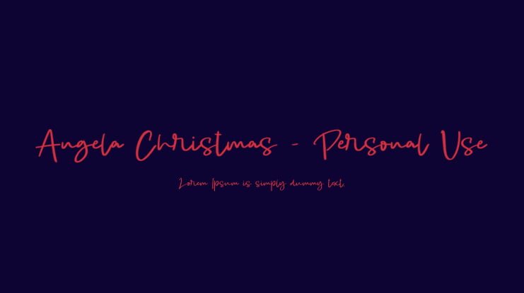 Angela Christmas - Personal Use Font