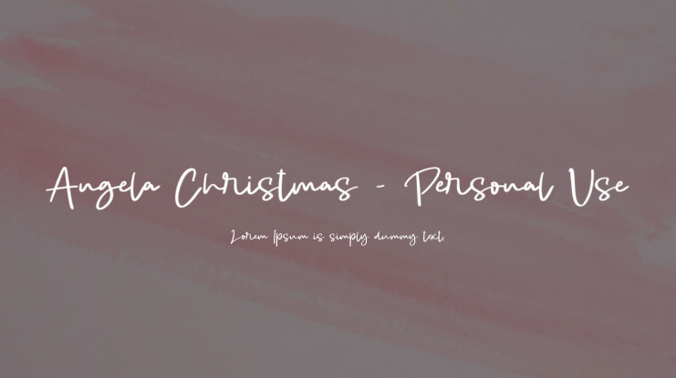 Angela Christmas - Personal Use Font