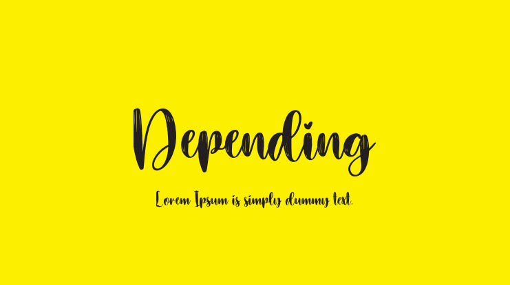 Depending Font