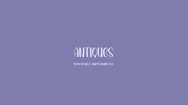Antiques Font
