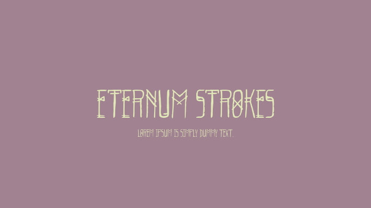 Eternum Strokes Font