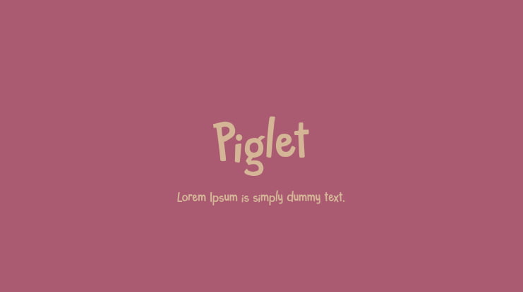 Piglet Font