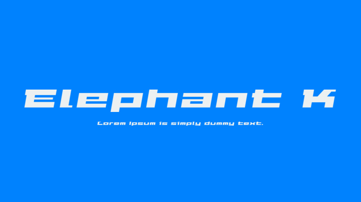 Elephant K Font Family
