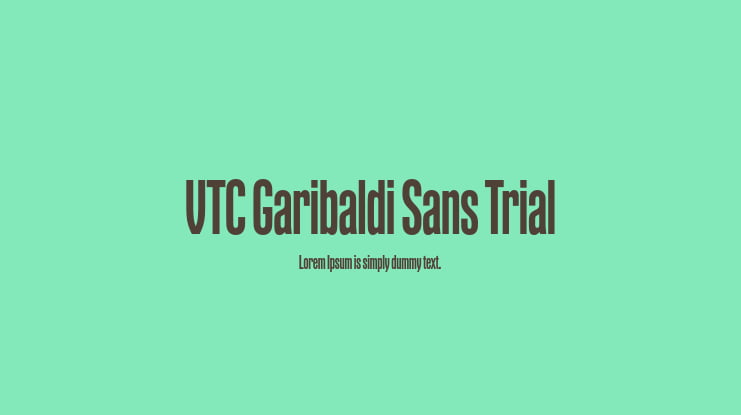 VTC Garibaldi Sans Trial Font Family