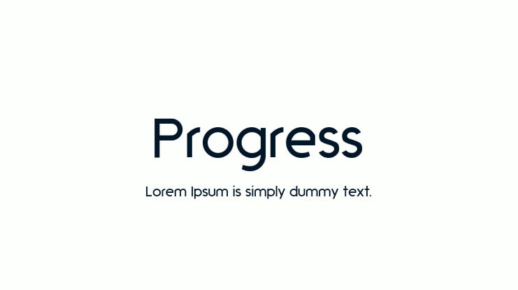Progress Font
