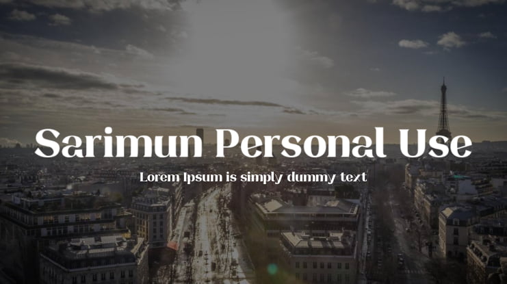 Sarimun Personal Use Font