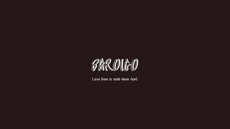 SAROIGO Font