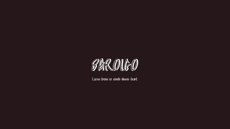 SAROIGO Font