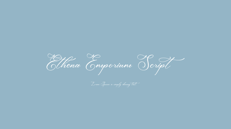 Ethena Emporium Script Font Family