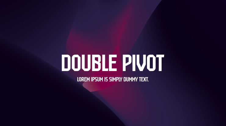 Double Pivot Font