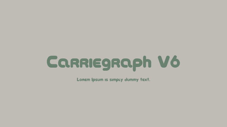Carriegraph V6 Font
