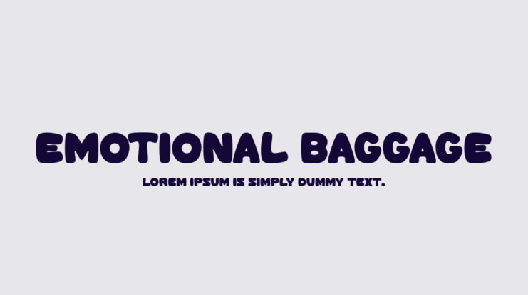 Emotional Baggage Font