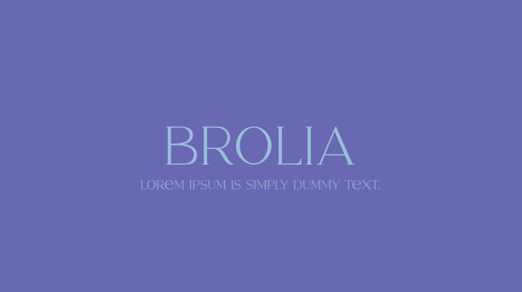 Brolia Font
