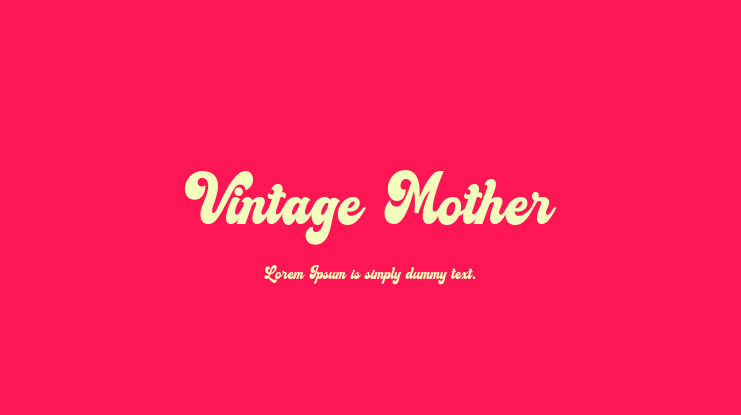 Vintage Mother Font