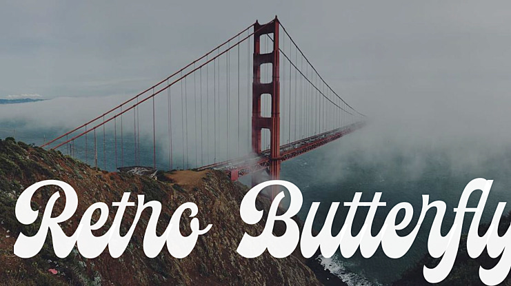 Retro Butterfly Font