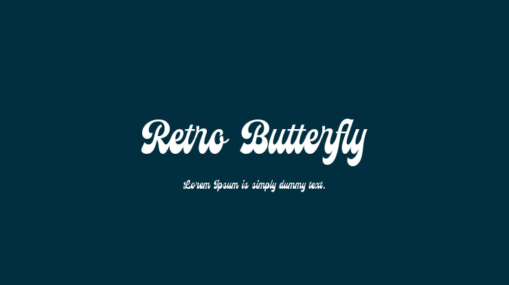 Retro Butterfly Font