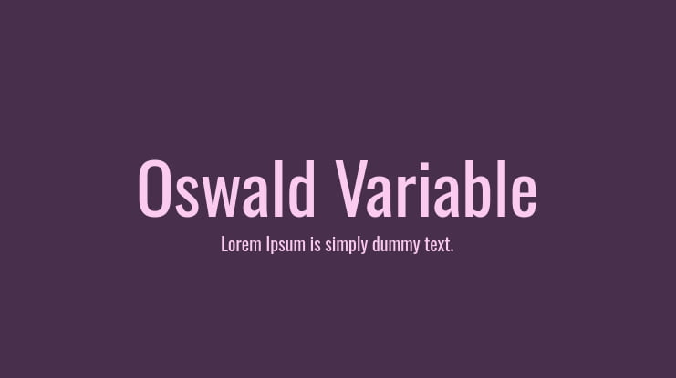 Oswald Variable Font