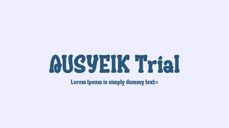 AUSYEIK Trial Font