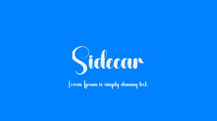 Sidecar Font