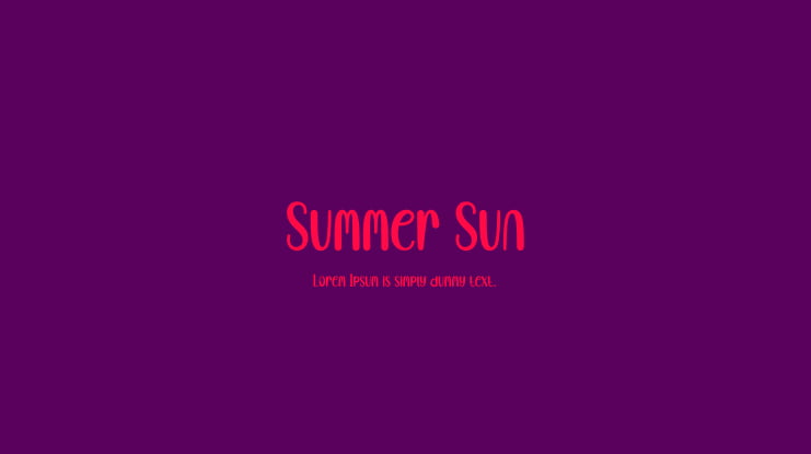 Summer Sun Font
